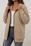 Moxy Unisex Zippered Hooded Two-Thread Raster Sweatshirt Comfortable Fit Basic Cardigan with Kangaroo Pocket - 2