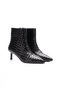 Women's Knitted Detail, Stiletto-Heeled Classic Leather Boots