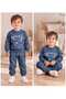 Baby Boy & Child Cotton Combed Cotton Fabric Patterned 2-Piece Top and Bottom Pajama Set - 6