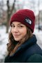 Tnf salty lined beanie, women's and men's winter knitted beanie, warm outdoor acrylic beanie. - 2