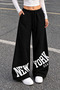 Women's New York-Printed Stylish and Comfortable Oversized Casual Streetwear Sweatpants