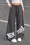 Women's New York-Printed Stylish and Comfortable Oversized Casual Streetwear Sweatpants