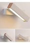 (3000K)-Wall Light LED Wall Sconce Modern Simple Bedside Light 270° Rotatable Lantern Wood Mounted H - 6
