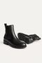 Women's Elastic Black Matte Short-Heeled Winter Boots with Non-Slip Soles Tr01Mk06C - 7