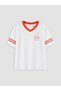 Alita City Lcw Kids White Miffy Licensed V-Neck Girls' T-Shirt with a Difference - 3