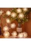 20 مصباح LED أبيض دافئ للزينة الداخلية على شكل زهور، سلك شفاف، يعمل بالطاقة عبر USB، مناسب لغرف النوم