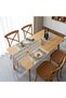 مفرش طاولة، مقاس 180 × 30 سم، مصنوع يدويًا من قماش الخيش، مزين بشرابات، بتصميم بوهيمي، منسوج من قماش عالي الجودة. - 5