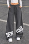 Women's New York-Printed Stylish and Comfortable Oversized Casual Streetwear Sweatpants - 2
