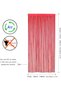 Boho String Door Curtain for Doorway, WineRed, 39"W × 110"L, 1 Panel - 5