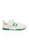 White and Green Lace-Up, Thick Sole, Unisex Walking and Sneakers Foor - 2