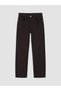 LCW EVERYDAY Brown Denim-Look Straight & Straight High-Leg Straight Leg K with the ALITA CITY Touch - 5