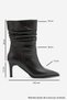BELLE Brown Genuine Leather Women's Heeled Boots - 5