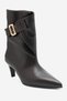 LOXLEY Brown Leather Buckled Women's Heeled Boots - 5