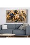 Round Patterns and Blue-Silver Flower Single-Piece Unlit Canvas - Canvas Painting - 4