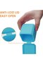 2 Pack Small Silicone Snack Containers with Lids, Leak Proof Salad Dressing Containers, Lunch Box Ac - 4