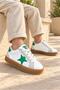 Unisex Rubber Sole, Lace-Up Casual Sneakers for Girls and Boys with Star Details - 3