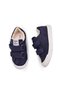 Pearl Unisex Shoes with Double Velcro Straps, Leather Upper, and Fur-Lined Design—Navy Blue - 6