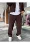 Coffee-Colored Corded Fabric Baggy Pants MRK-2859 - 4