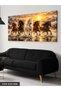 Horses Running Against a Mountain Landscape and Sunrise—Single-Piece Unframed Canvas - Canvas Painting - 3