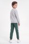 Boys' Round-Neck Sweatsuit Set with Striped Detail - 3