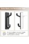 Stainless Steel Non Perforated Self-adhesive Hook Black 4PCS - 5