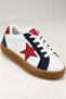 Unisex Rubber Sole, Lace-Up Casual Sneakers for Girls and Boys with Star Details - 4