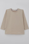 Boys' Long-Sleeve Basic T-Shirt, Ages 5–9, Beige