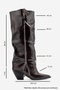 LONZA Burgundy Leather Women's Chunky-Heeled Boots with Zip Detail - 5