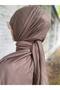 Combed Cotton Shawl Plain Milk Coffee Color - 2