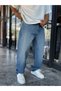 Blue Washed Baggy Jeans DF-3472 - 2