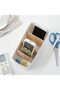 Wood Desktop Storage Organizer Remote Control Holder Multi-Compartment Pen Stationery Makeup Contain - 5