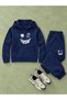 Busekids Unisex Multi-Printed Hooded Sweatshirt and Pants Top and Bottom Set with Kangaroo Pockets
