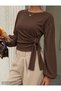 Cotton Side-Tie Balloon-Sleeve Blouse 0275 - 4