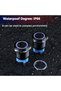 2pcs 22mm Metal Waterproof Anti-Vandal Latching Push Button Switch Black Shell with Socket, 12V-24V - 4