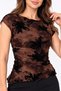 Blouse with Leaf Print and Lined Interior - 2