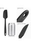 22,7cm Small Silicone Spatula for Cooking Scraping (Black) - 7