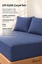Vita | 100% Cotton Double-Size 3-Piece Fitted Sheet Set | | Pillowcase | Fitted Sheet | Bed | Home Textiles - 180 x 200 cm - 4