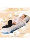 C-Shaped Pregnancy Pillow,Blue Full Body Support Cushion - 6