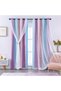 Purple Rainbow Curtains for Kids Room, Extra Long Drapes 1 Panel