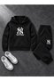 Busekids Unisex Multi-Printed Hooded Sweatshirt and Pants Top and Bottom Set with Kangaroo Pockets