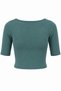 Crop Top, Women's Crop Top, Women's Stretch Fabric Bodysuit, Women's Basic Blouse - 8