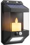 Solar Flame Wall Lantern Outdoor, 2 Modes Motion Sensor Always‑On, 40 LEDs IP65 Waterproof Flame Wal