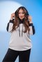 Women's Plus Size Sweatsuit Set with Stone Embellishments, Black - 3