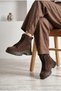 Women's Winter Lace-Up Boots with Fur-Lined Construction, Thick Soles, and a Zipper