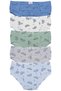 ONUREL 5-Pack Boys' Patterned Cotton-Lycra Boxer Briefs - 7