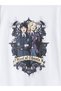 Two Mt Shop Quality Lcw Kids White Oval Collar Wednesday Printed Girls' T-Shirt - 5
