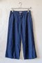 Italian Navy Blue Elasticated Hem Wide-Leg Corduroy Oversized Woven Pants 102 68 - 2