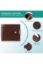 Genuine Leather Wallets for Men, Leather Multi-Functional RFID Blocking Wallet with 17 S - 4