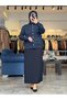 Women's Knitted Textured Jacket with Gold Button Details 37027