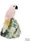 Latas Natural Hand Carved Rose Quartz with Citrine Parrot Bird in Raw Stone for Home Decoration Gift 01 - 3